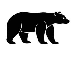bear black silhouette Design, icon with white background vector