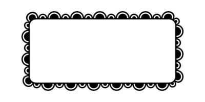 Scalloped edge square frame. Rectangle scalloped border. Fabric lace pattern frame. Repeat cute vintage frill ornament. Texture ribbon. illustration isolated on white background vector
