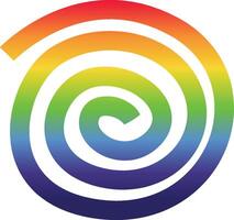 Dynamic Rainbow Spiral Line Design vector