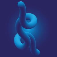Vibrant Blue Gradient Fluid Spiral with Dynamic Organic Flow and Bright Glow vector