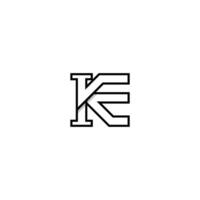 Professional Initial Monogram Logo of KE and EK Letters vector