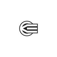Clean and Creative KE EK Initials Monogram Logo Design vector