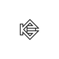 Abstract KE EK Icon Design with a Sleek Appearance vector
