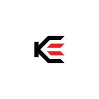 EK, KE, E AND K Abstract initial monogram letter alphabet logo design vector
