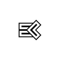 Initial Letter KE Logo Template design. Linked letter KE logo design. vector