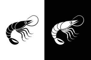 Shrimp Prawn icon isolated on white black background. Shrimp Icon vector