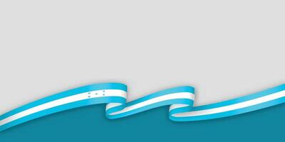 3d ribbon with national flag Honduras isolated on white background vector