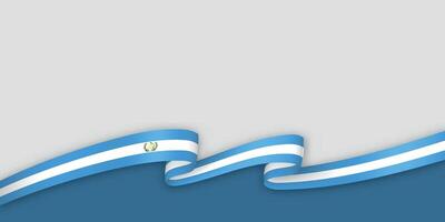 3d ribbon with national flag Guatemala isolated on white background vector