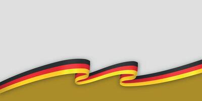 3d ribbon with national flag Germany isolated on white background vector