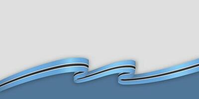 3d ribbon with national flag Botswana isolated on white background vector