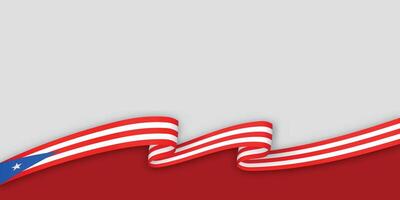 3d ribbon with national flag Puerto Rico isolated on white background vector