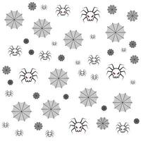 Seamless Pattern of Skull-Head Spider Red Eyesand spider web icon vector