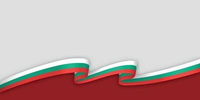 3d ribbon with national flag Bulgaria isolated on white background vector