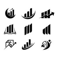 Finance logo set design template isolated in white background vector