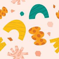 Artistic Geometric Motifs with a Burst of Colors Seamless Pattern vector