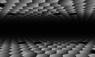 Perspective hexagon background. vector