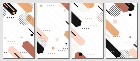 Abstract colorful template set background. vector
