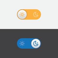 Dark and light theme toggle element for website interface vector