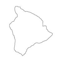 Hawaii island map icon illustration design vector