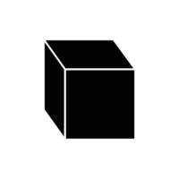 cube box icon simple vector