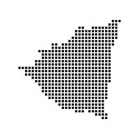 A black and white dotted map of the island of mauritius vector