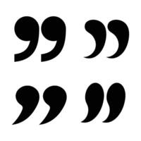 quotation mark icon vector