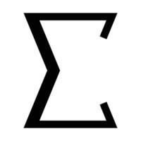 sigma icon mathematics vector