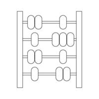 abacus calculation icon vector