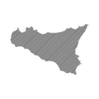 island of sicily map icon vector