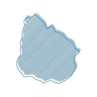 uruguay country map icon illustration design vector