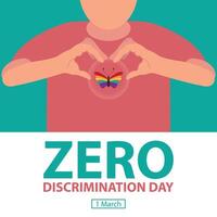 illustration graphic of someone is trying to catch a butterfly, perfect for international day, zero discrimination day, celebrate, greeting card, etc. vector
