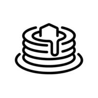 pancake Line Icon White Background vector