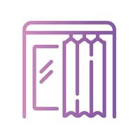 dressing room Line Gradient Icon White Background vector