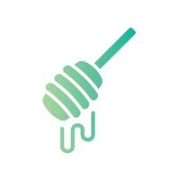 honey Flat Gradient Icon White Background vector