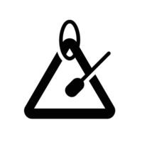 triangle Line Icon White Background vector