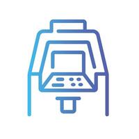 atm machine Line Gradient Icon White Background vector