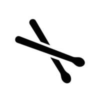 stick drum Glyph Icon White Background vector
