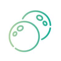 choco balls Line Gradient Icon White Background vector