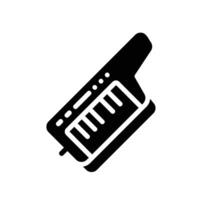 keytar Glyph Icon White Background vector