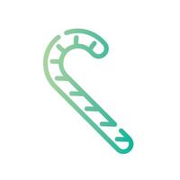 candy cane Line Gradient Icon White Background vector