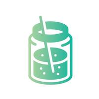 smoothie Flat Gradient Icon White Background vector