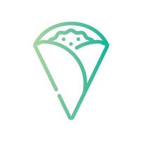 crepes Line Gradient Icon White Background vector