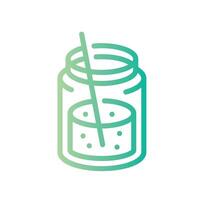 smoothie Line Gradient Icon White Background vector