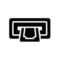 withdraw Glyph Icon White Background vector