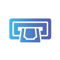 withdraw Flat Gradient Icon White Background vector