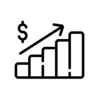 analytics Line Icon White Background vector