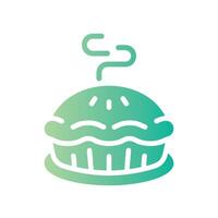 pie Flat Gradient Icon White Background vector