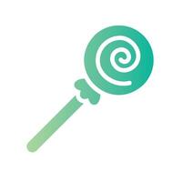 lollipop Flat Gradient Icon White Background vector