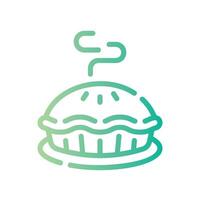 pie Line Gradient Icon White Background vector