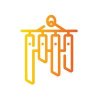 chime Line Gradient Icon White Background vector